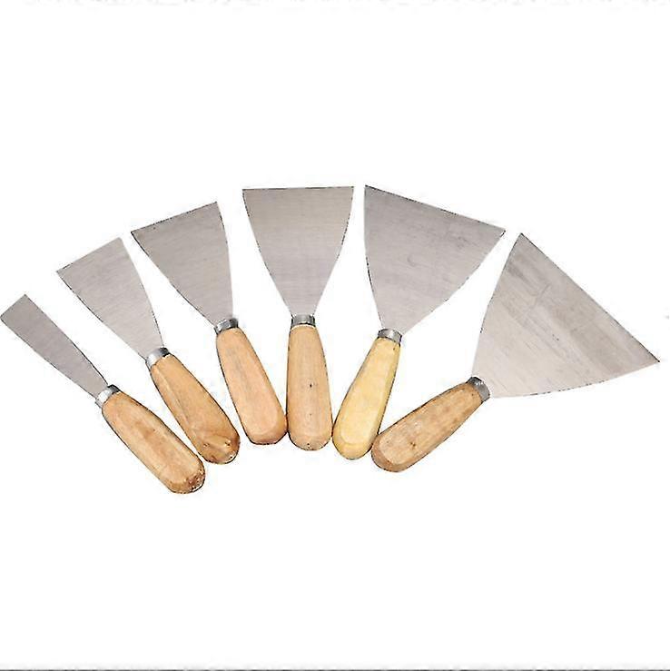 6-piece Putty Knife With Solid Wood Handle