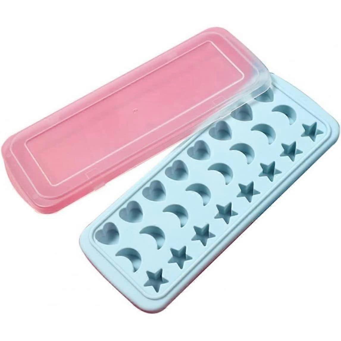Promotional sales Ice Cube Tray with Lid Moons Hearts Shape 24Cavity