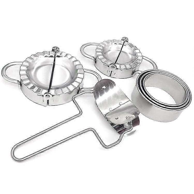 Stainless Steel Dumpling Makers Set Dumplings Mold Dough Cutter Kitchen Gadgets