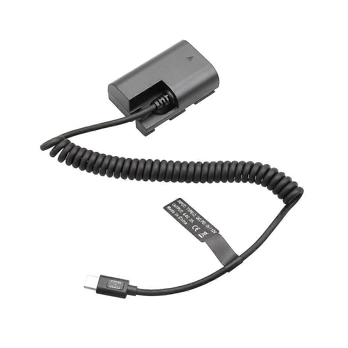 Lp-e6 Dummy Coupler Battery Type-c Spring Cable For 5d2 5d3 5d4 6d 6d2 60d 7d 7d2 70d 80d 90d 5dsr R R5 R6