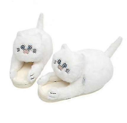 Cat Hug Plush Cotton Cute Pet Spoof Dirty-resistant Half-heeled Cotton Shoes H A