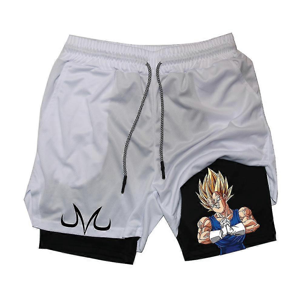 2 In 1 Performance Compression Short With Towel Loop Pockets Mens Athletic Shorts Quick Dry Stretch Workout Training Running