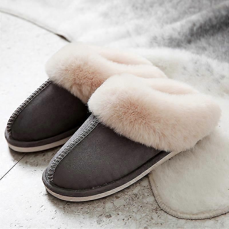 Womens Slipper Memory Foam Fluffy Soft Warm Slip On House Slippers, antiscivolo accogliente peluche per interni esterni 1 paio