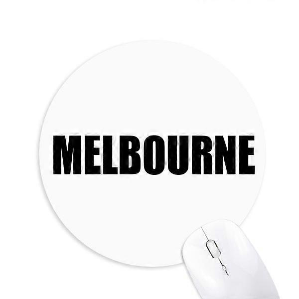Melbourne Australia City Name Round Non-Slip Rubber Mousepad Game Office Mouse Pad