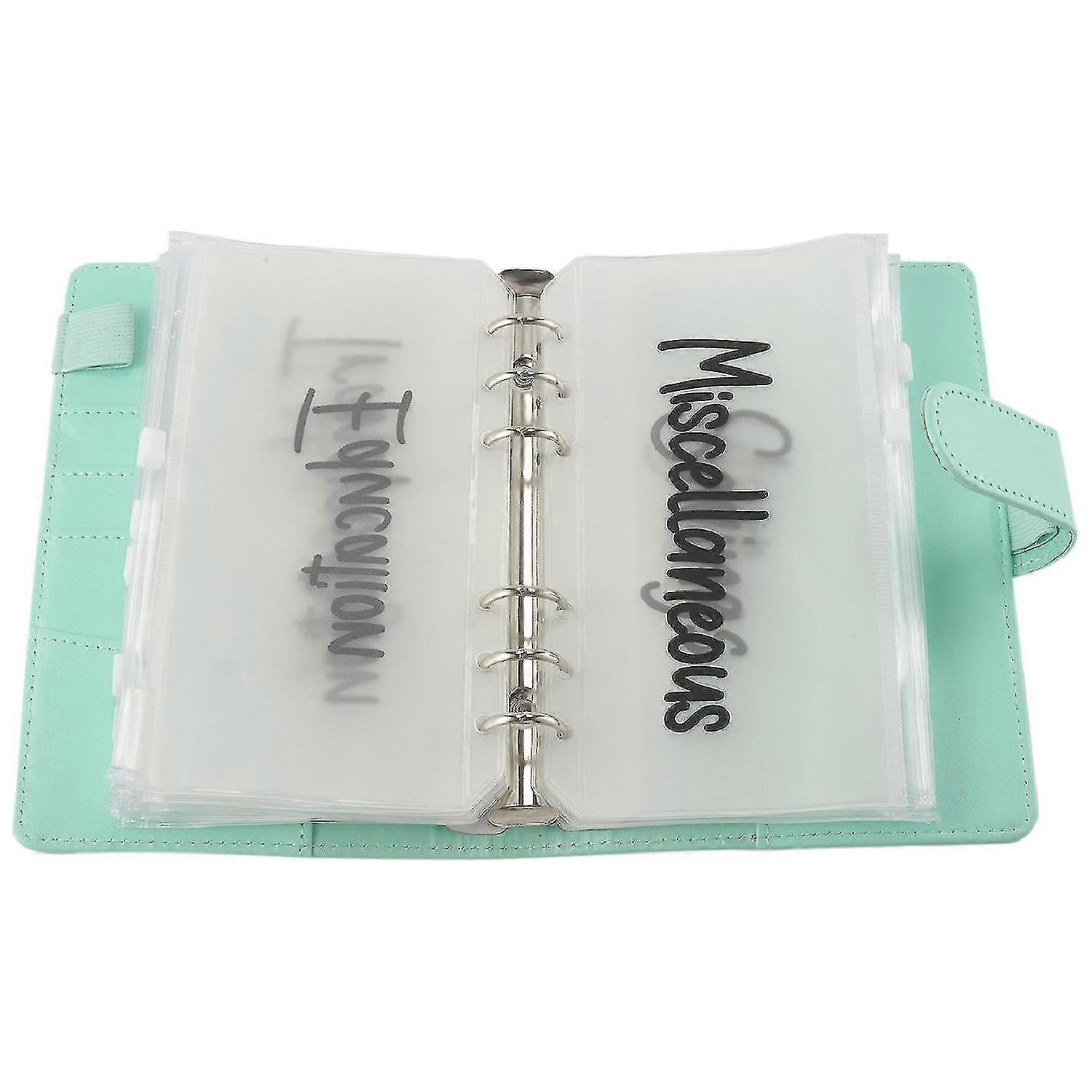 A6 Pu Personal Binder With 12 Binder Pockets Binder Zipper Folde