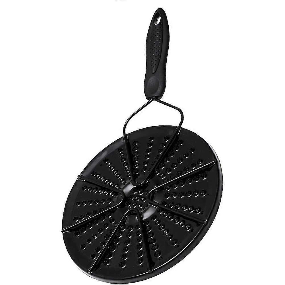 1pc Enamel Induction Hob Protective Heat Diffuser For Home Kitchen Cooktop Cooking (black)