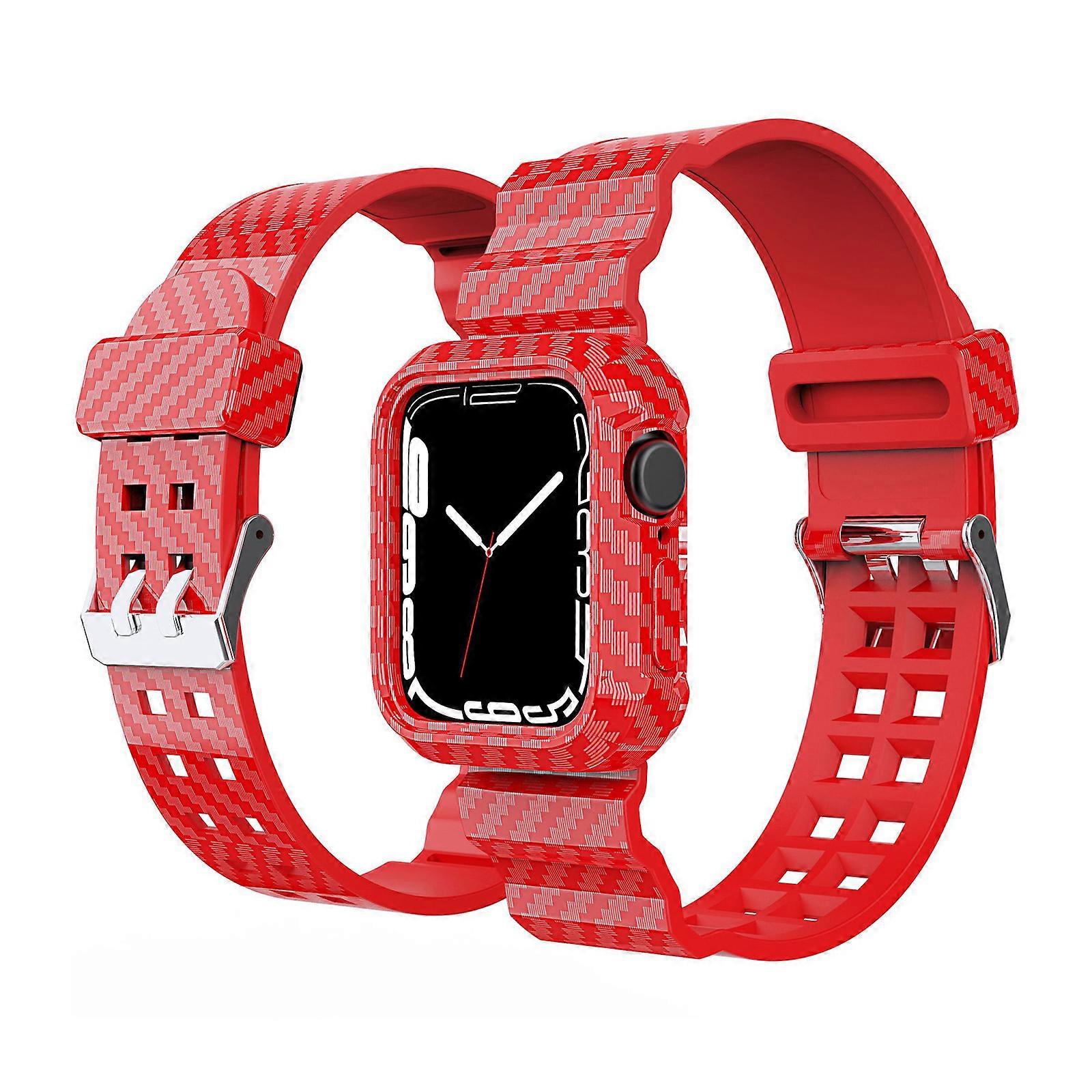for Apple-Watch Series 7 41mm/45mm Anti-scratch Smartwatch Strap Bands with for