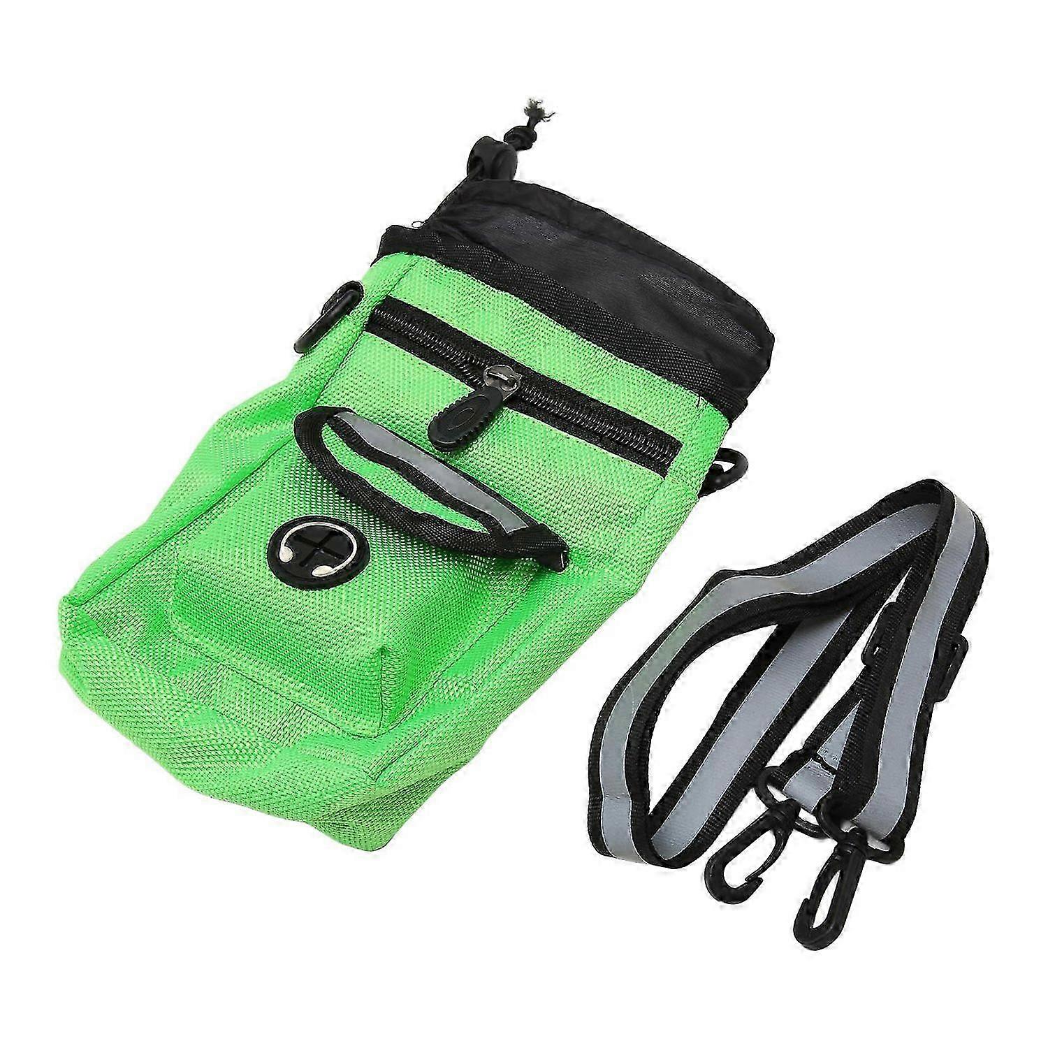 Dog Treat Pouch with Poop Bag Holder Large Capacity Hands Free Pet Training Snack Bag with Adjustabl
