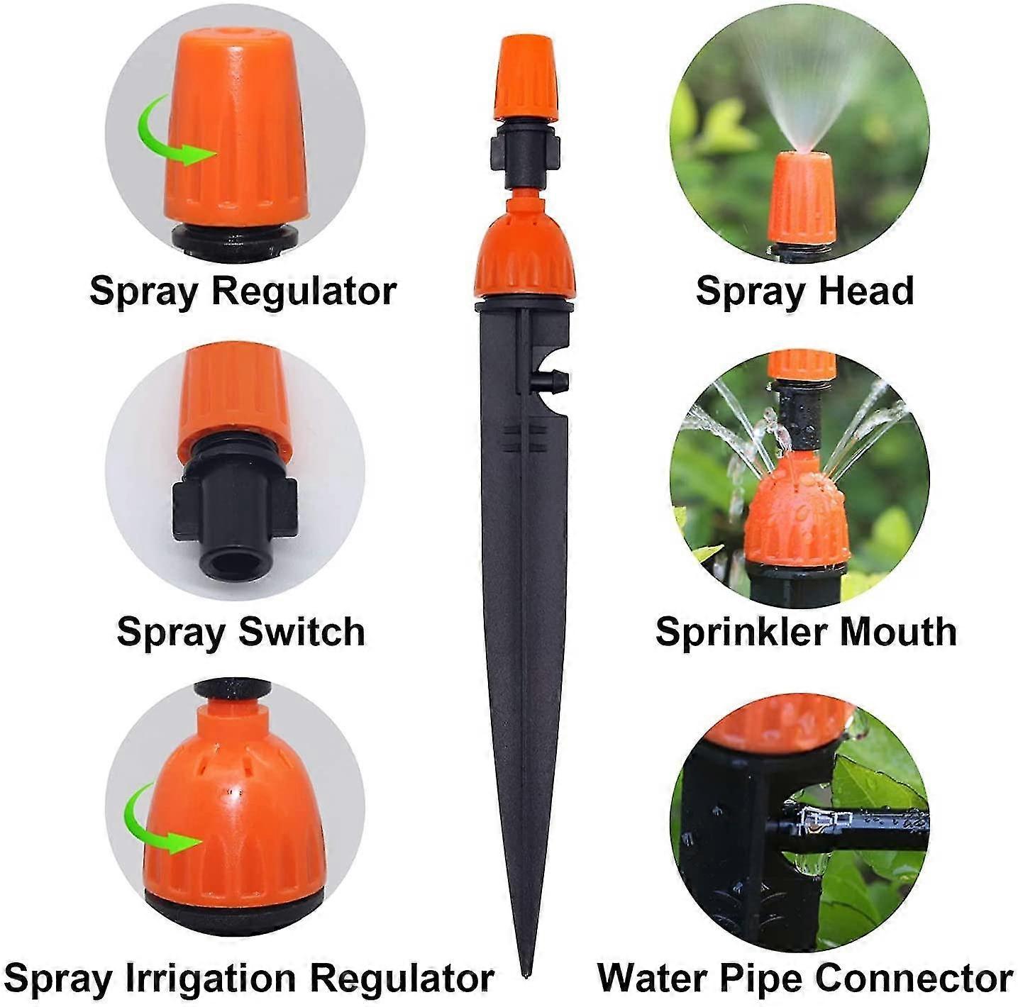 10 Gocciolatori Regolabili Per Irrigazione Acqua A Goccia A 360 Gradi, Sistema Di Irrigazione A Goccia Per Ortaggi, Giardino, Serra Ssxjv