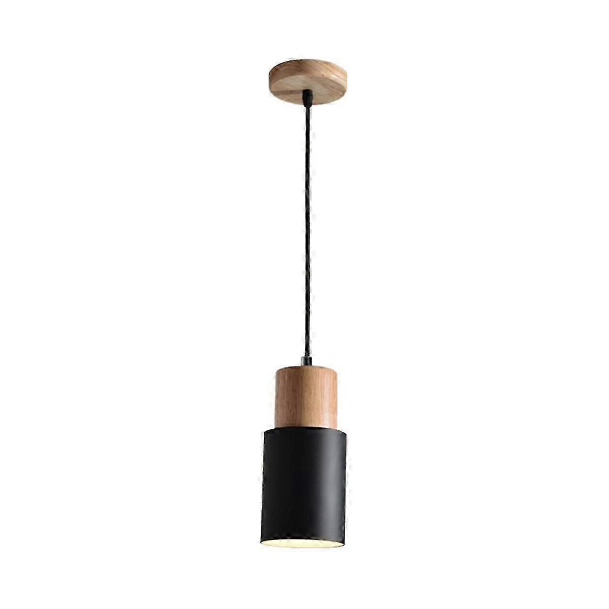 Small Chandelier Cylindrical Chandelier Macaron Chandelier Shade Nordic Ceiling Lamp,Black(Without