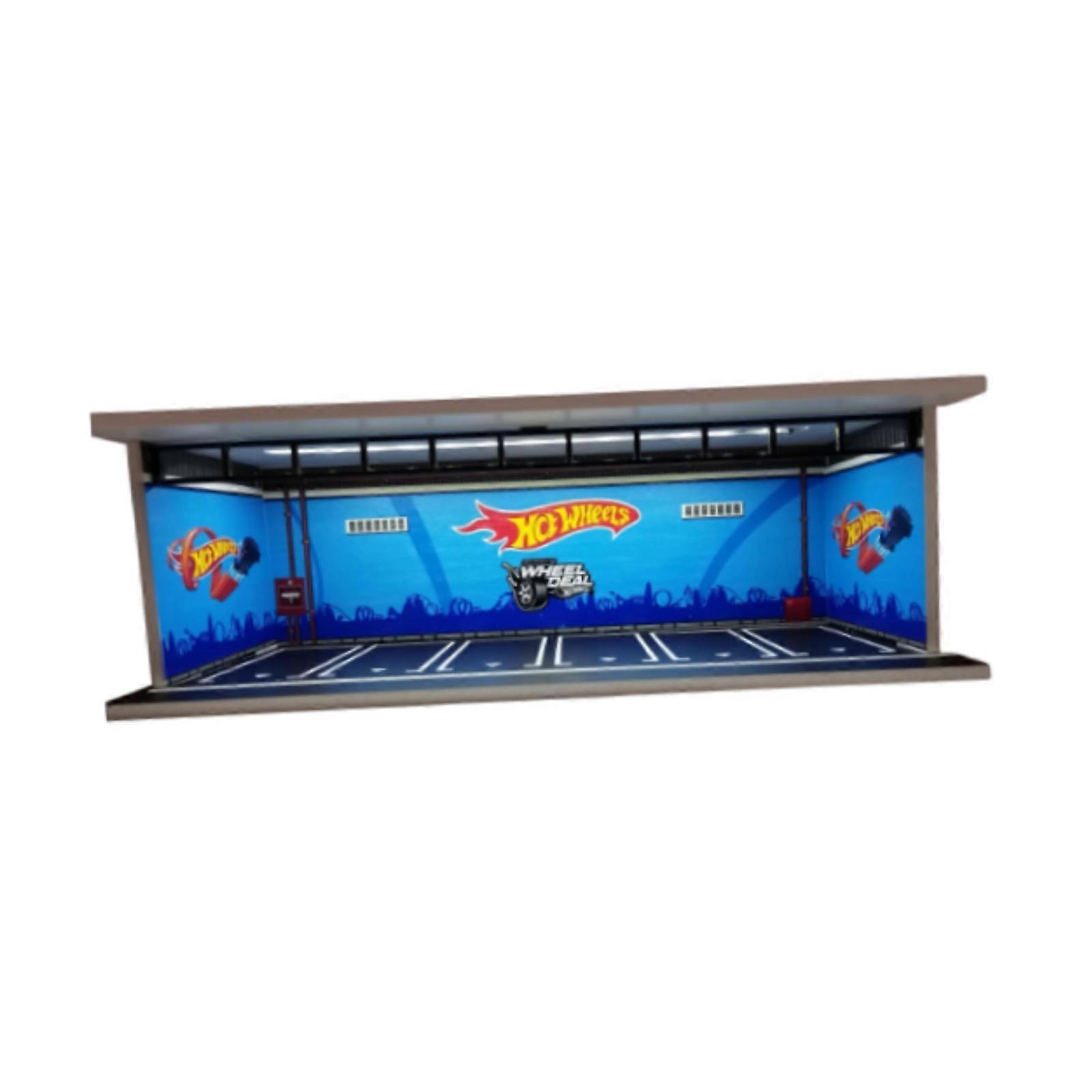 01:64 Parcheggio Fondale Organizzatore per Modellini Auto Action Figure Mini Bambole A