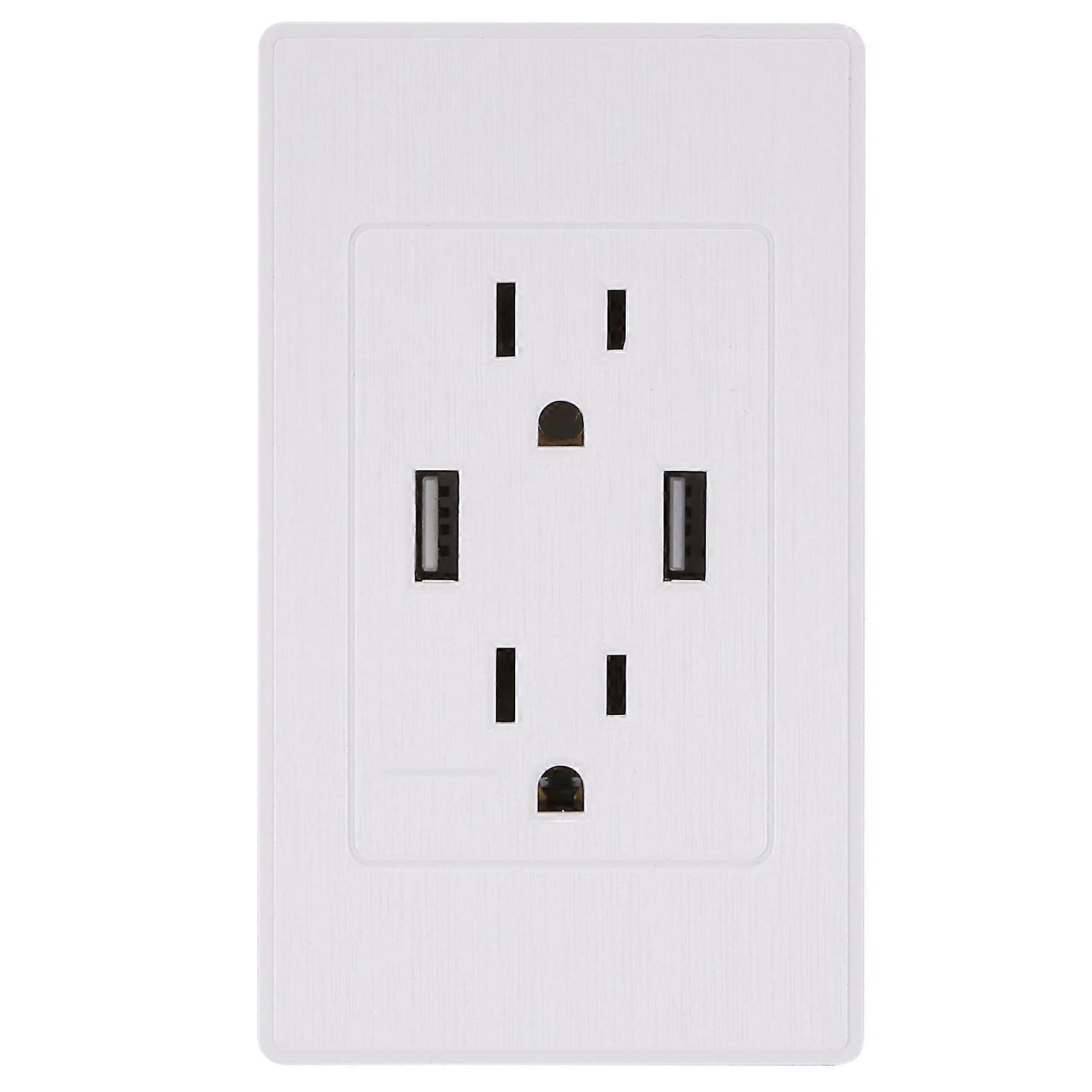 15a Ul American Dual Usb Wall Socket Stopcontact US 2.4a Usb Socket Panel Us Plug