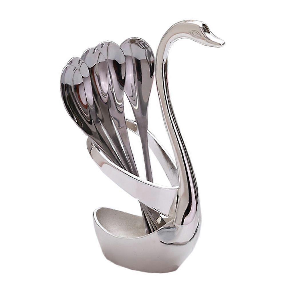 Bai Wei Shi 304 forchetta da frutta in acciaio inox per bambini creativi cucchiaino da caffè cucchiaino forchetta set di posate Swan