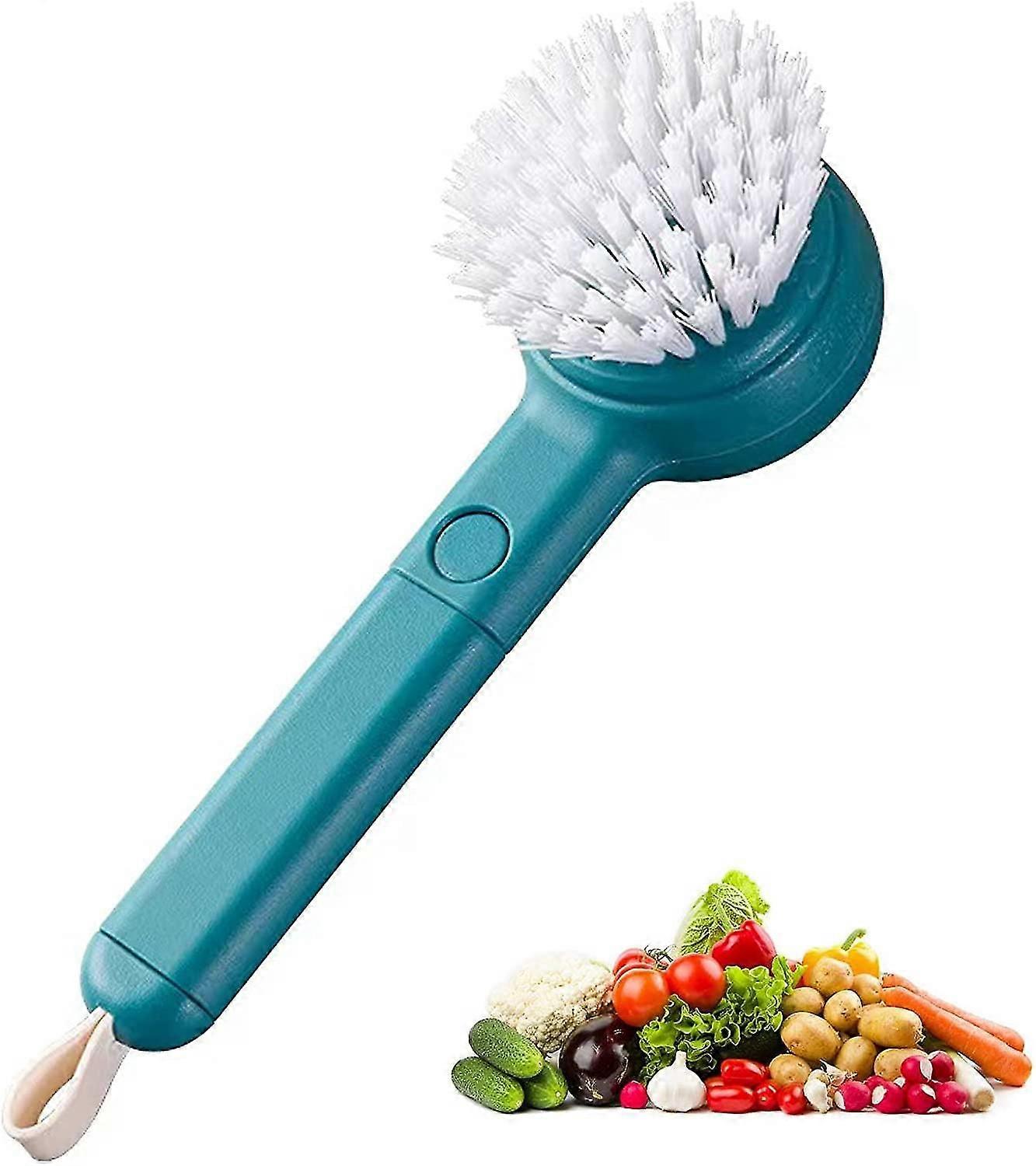 Gemüsereiniger Bürste Obst Scheuerbürste Gute Griffigkeit Langer Griff Lebensmittel Reinigungsbürste Multifunktionale Küche Gadgets mit Peeler Veggie Wash Brush 2