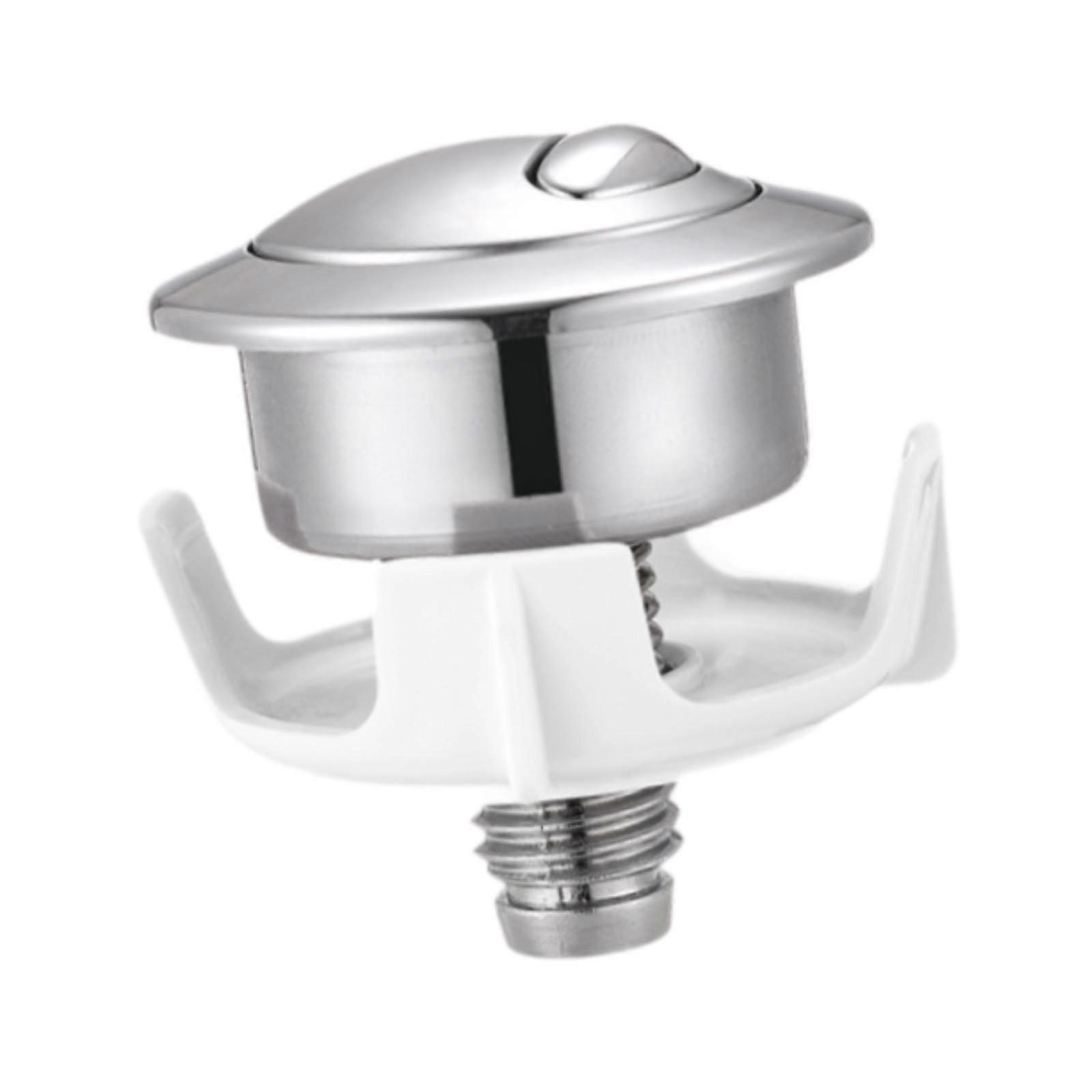 Toilet Flush Button Multipurpose Toilet Press Button for Dorm Hotel Restroom Silver