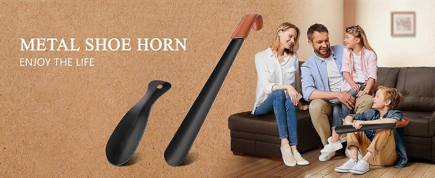 Metal Shoe Horn Long Handle For Seniors Set of 2