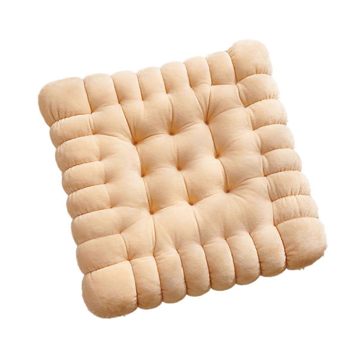 Biscuit Shape Cushion,Thickened Cushion,Plush Chair Cushion,Decorative Comfy Seating Cushion for Se