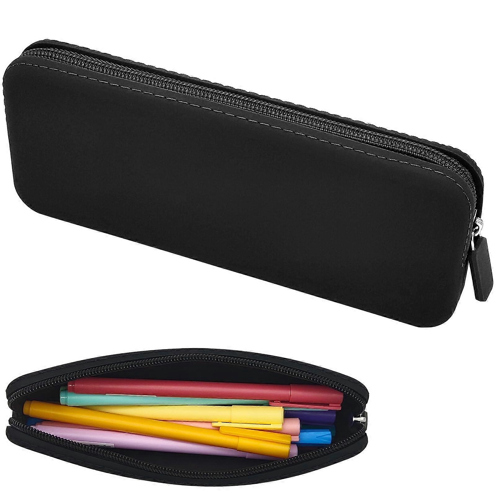 Silicone Multi-Functional Storage Pouch with Reinforced Zipper for Cosmetics, Stationery, and Travel - Waterproof, Durable Design