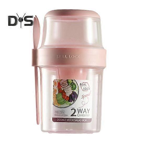 1 Set 560/760ml Capacity Scale Yoghurt Cup Sealing Practical Breakfast Oatmeal Cereal Nut Yogurt Salad Cup