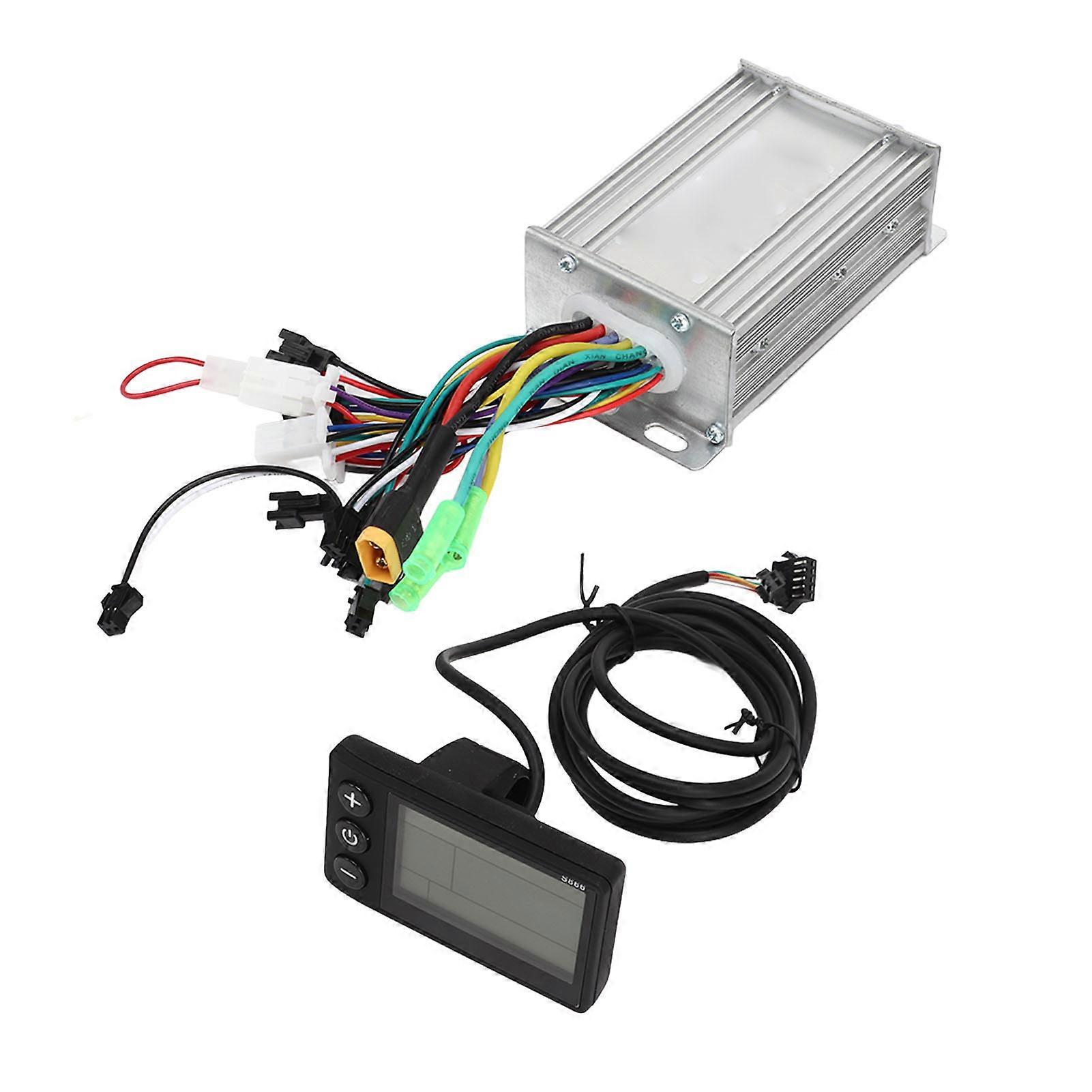 Brushless Motor Control Kit with LCD Display Panel Good Heat Dissipation Electric Motor Controller for Scooter Electric Bike