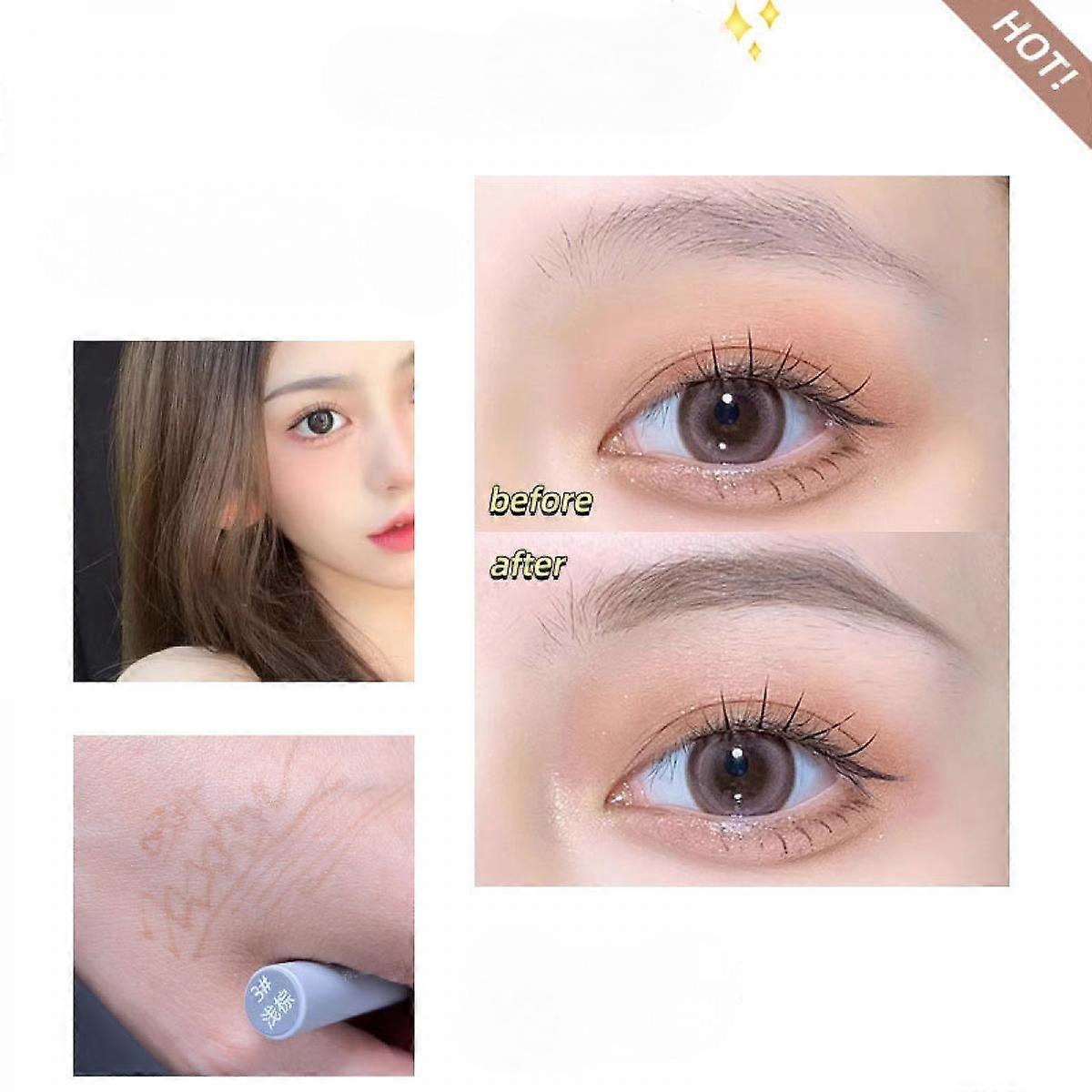 Micro Eyebrow Pen Kit, Eyebrow Tint Pencil With Precision Micro-brush Tip Applicator Create Natural Looking 3D Brows