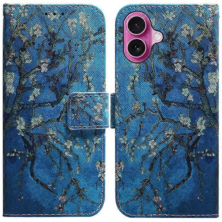 Compatible For iPhone 16 Plus Wallet Case Pattern Print Leather Phone Cover