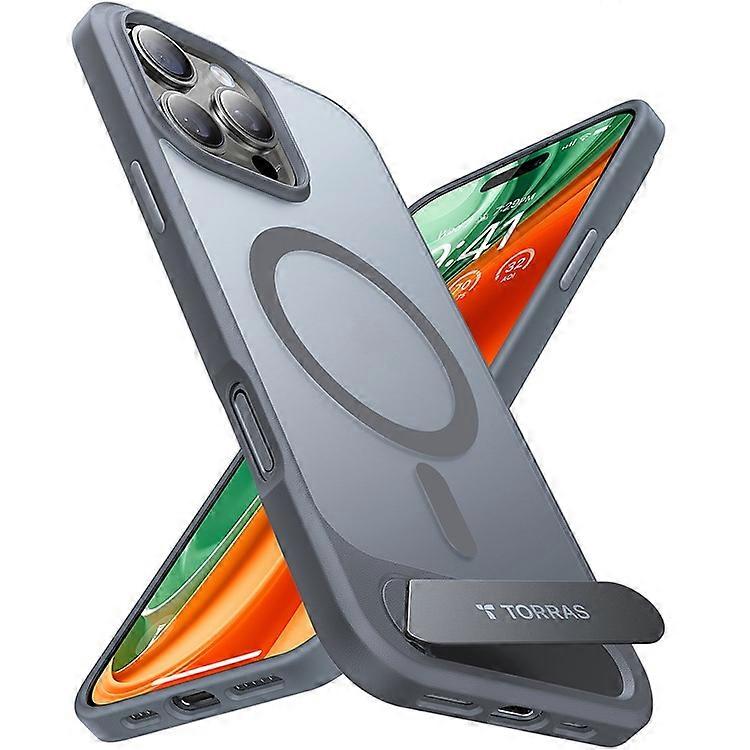 TORRAS Compatible For iPhone 16 Pro Case Kickstand TPU+PC Phone Cover Compatible with MagSafe