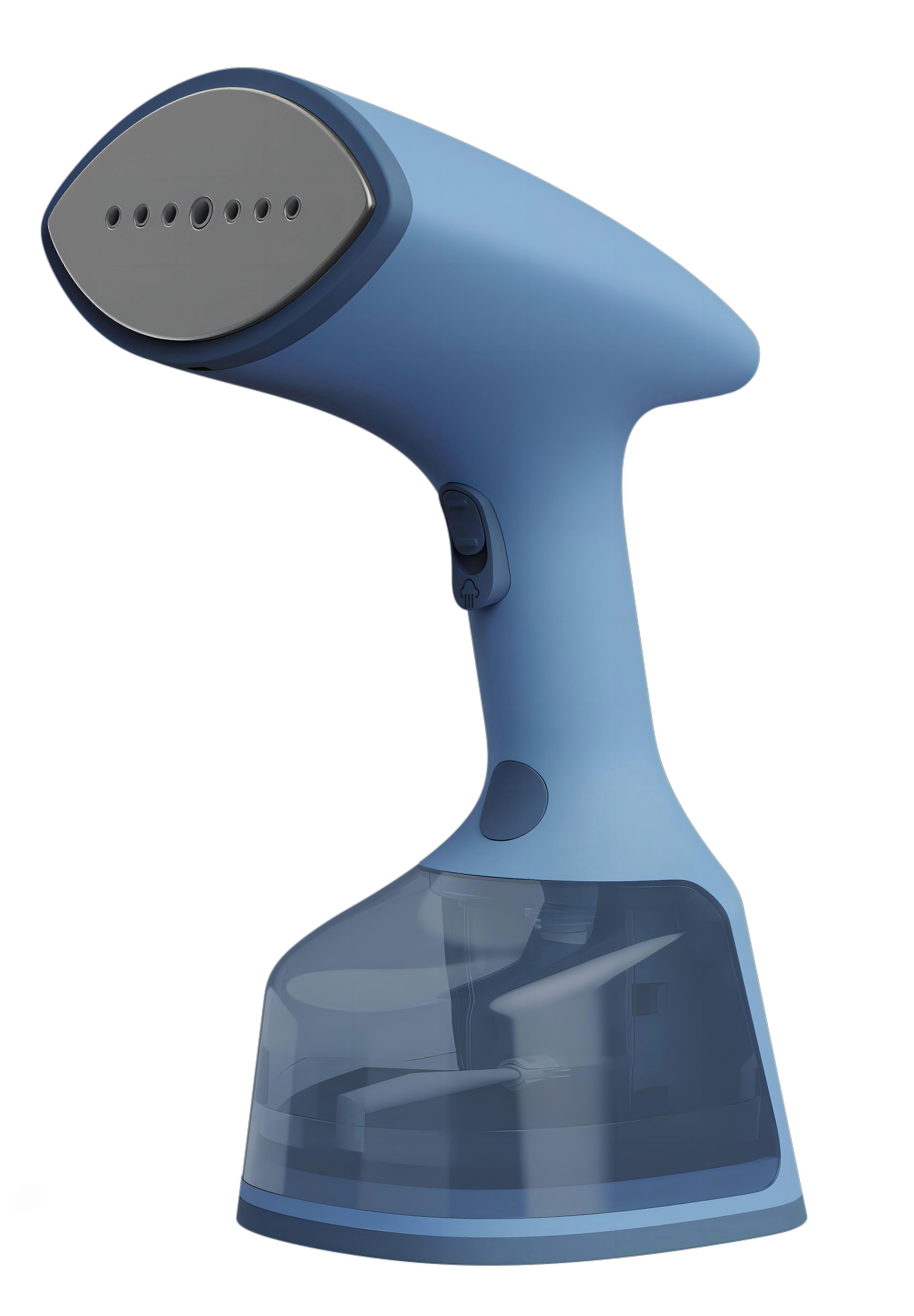 E16 high power handheld garment steamer LED touch 1800W blue matte paint