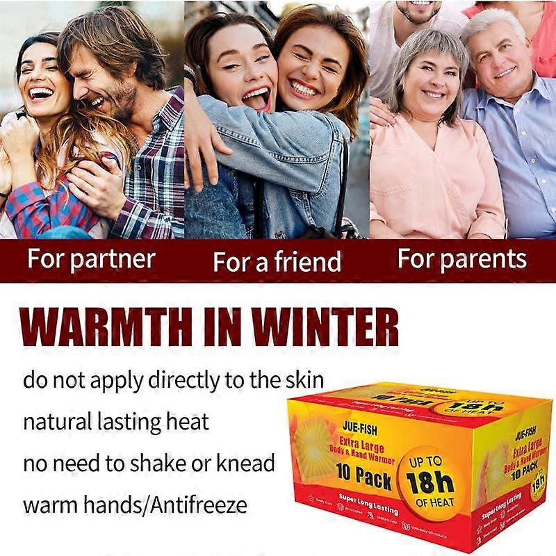 10Pcs Body Warmer Sticker Winter Handmade Foot Abdominal Warm Pads Self Heating Cold Resistant Warmer Self-adhesive Durable Warming Patch