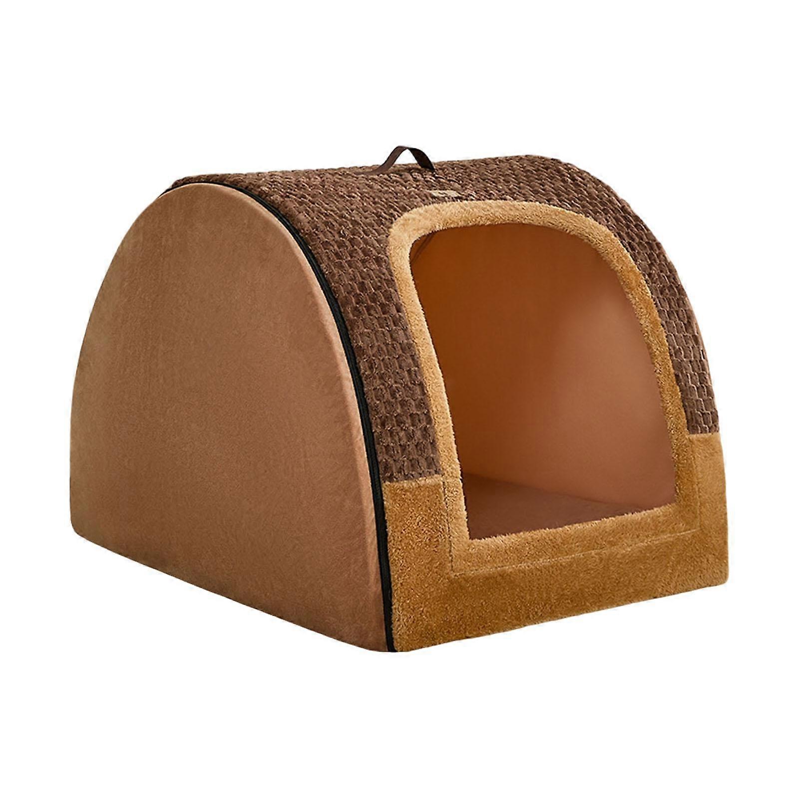 Winter Dog House Pets House Calming Soft Detachable Self Warming Kennel Snooze