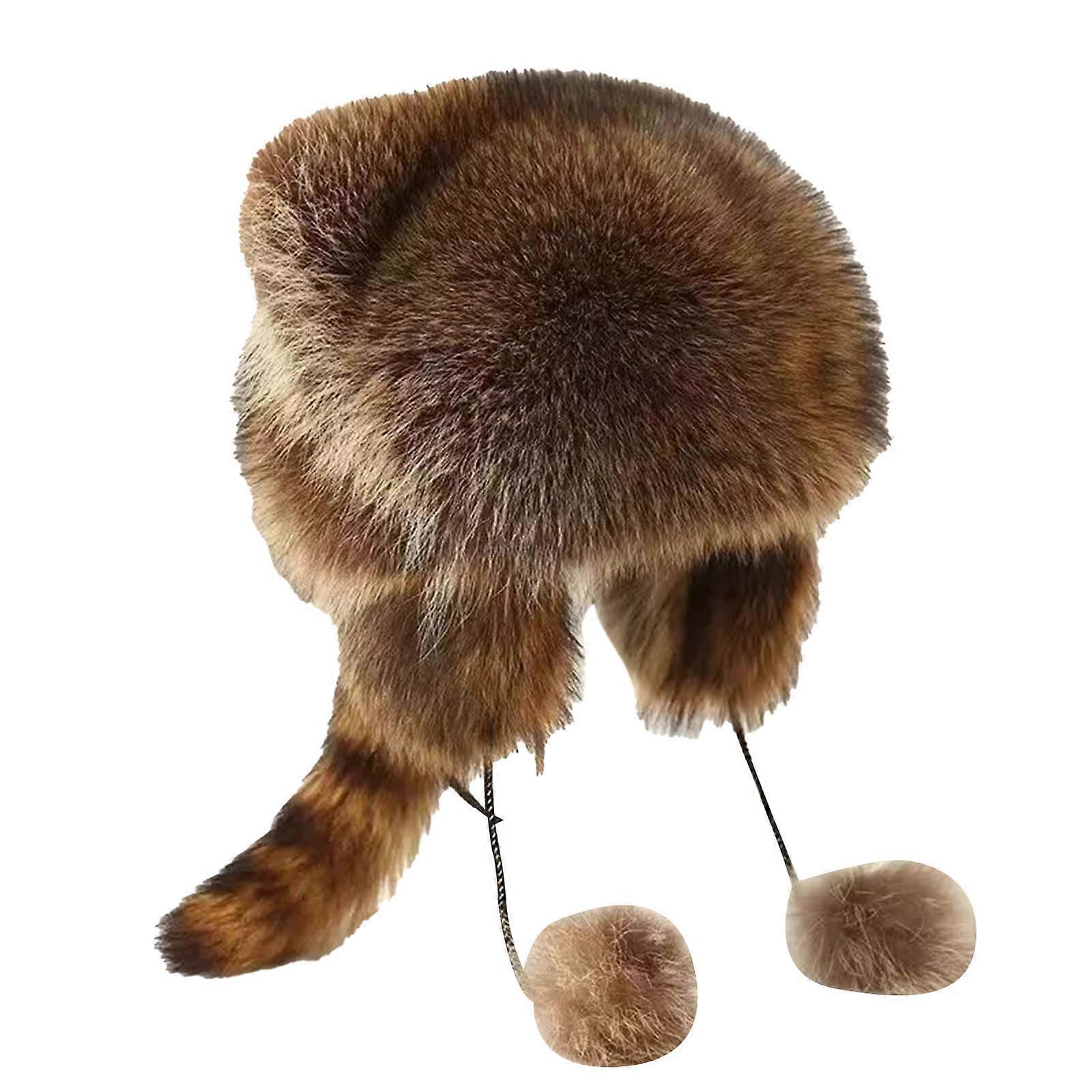 Kinder Waschbär Wintermütze - weich und verspielt