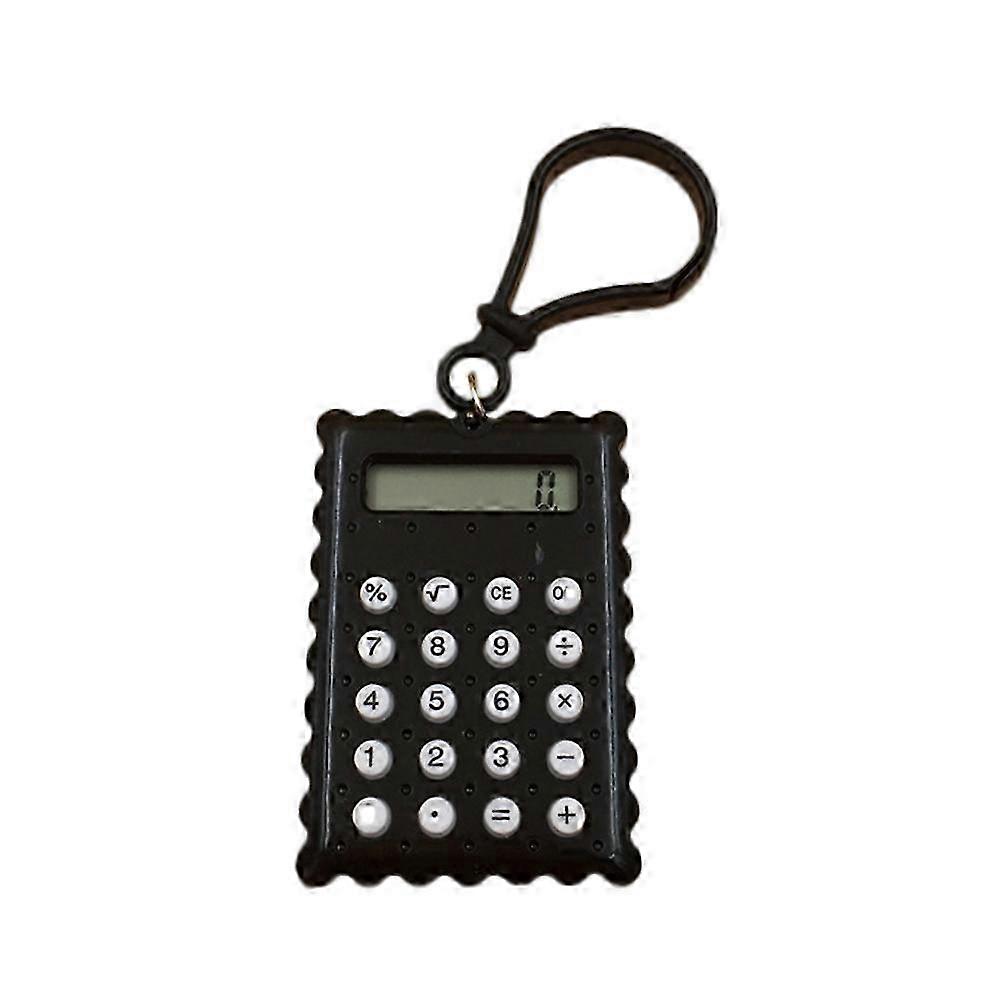 Pocket Student Mini Electronic Calculator Biscuit Shape School Office Supplies
