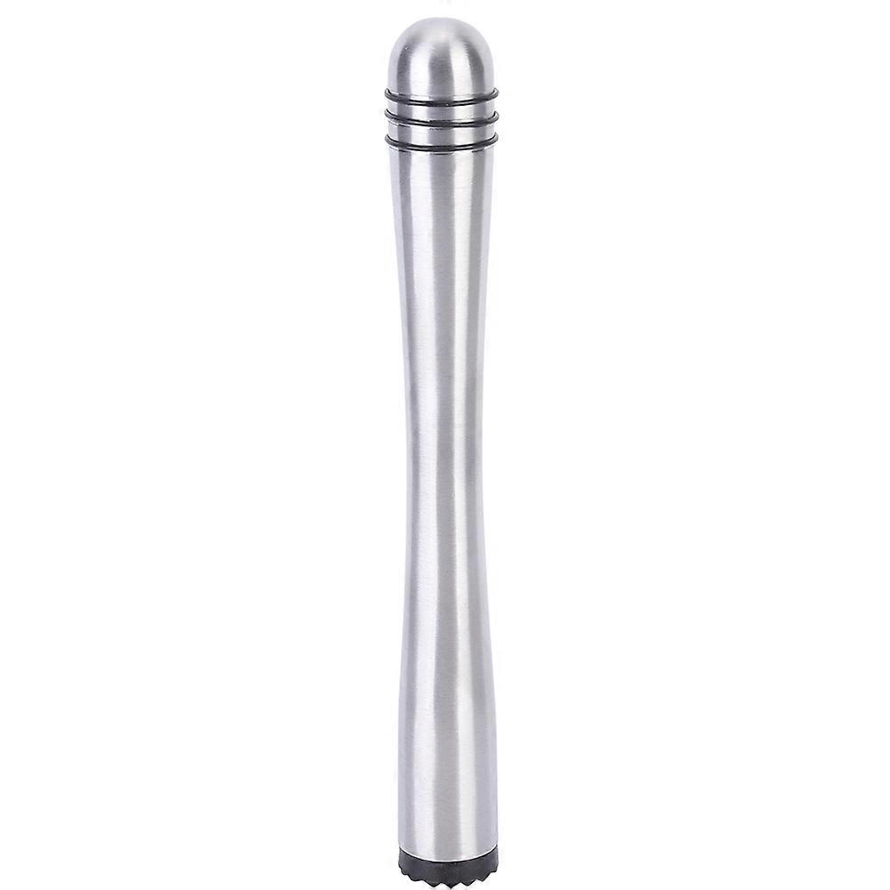 Stainless Steel Non-Slip Cocktail Muddler for Home Bar, Ice Crushing Rod, 12-Inch, Durable and Easy to Clean
