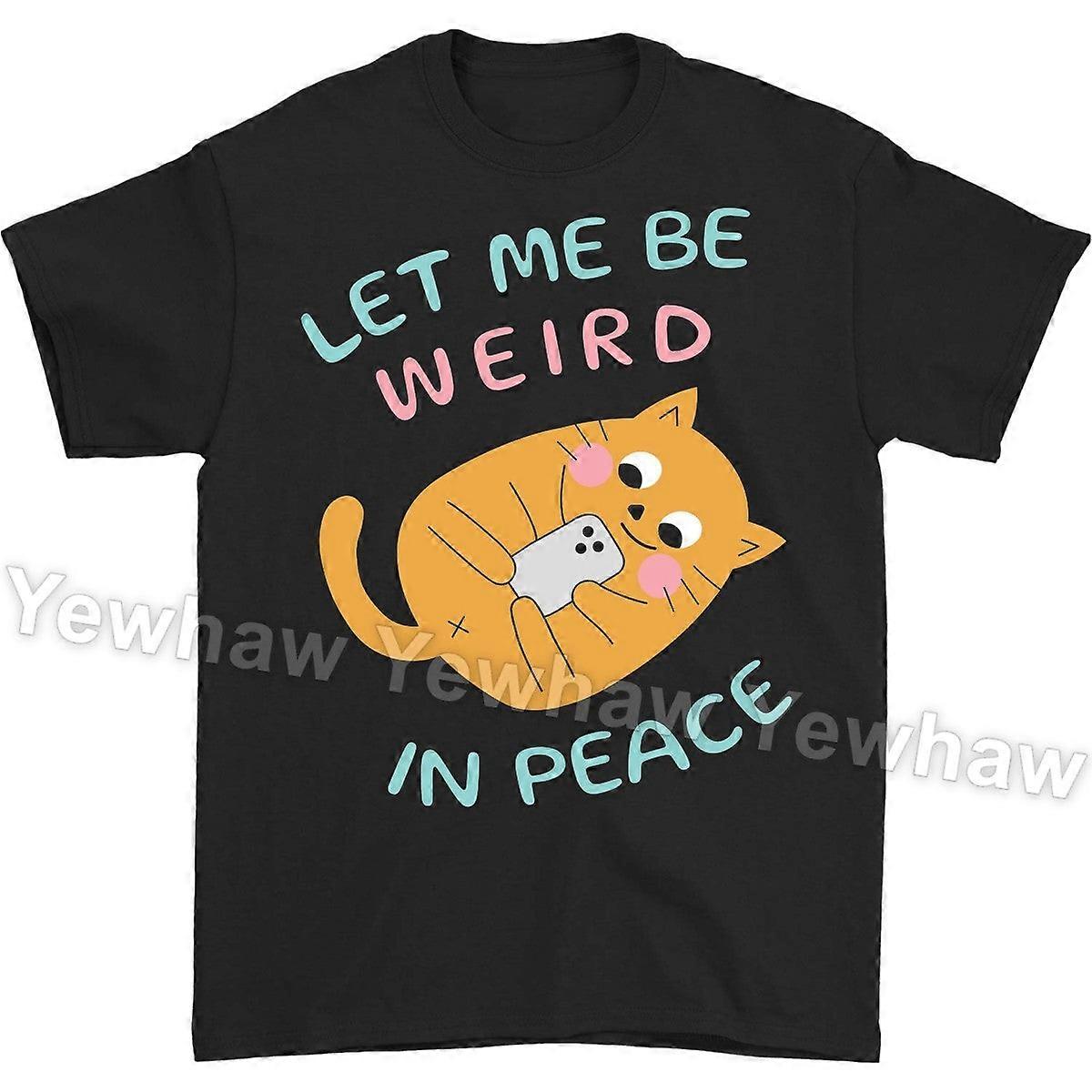 私に平和で奇妙にさせてください面白いかわいい猫はペットのTシャツが大好きです、猫を愛する猫ママキティ猫お父さんギフトビンテージシャツ