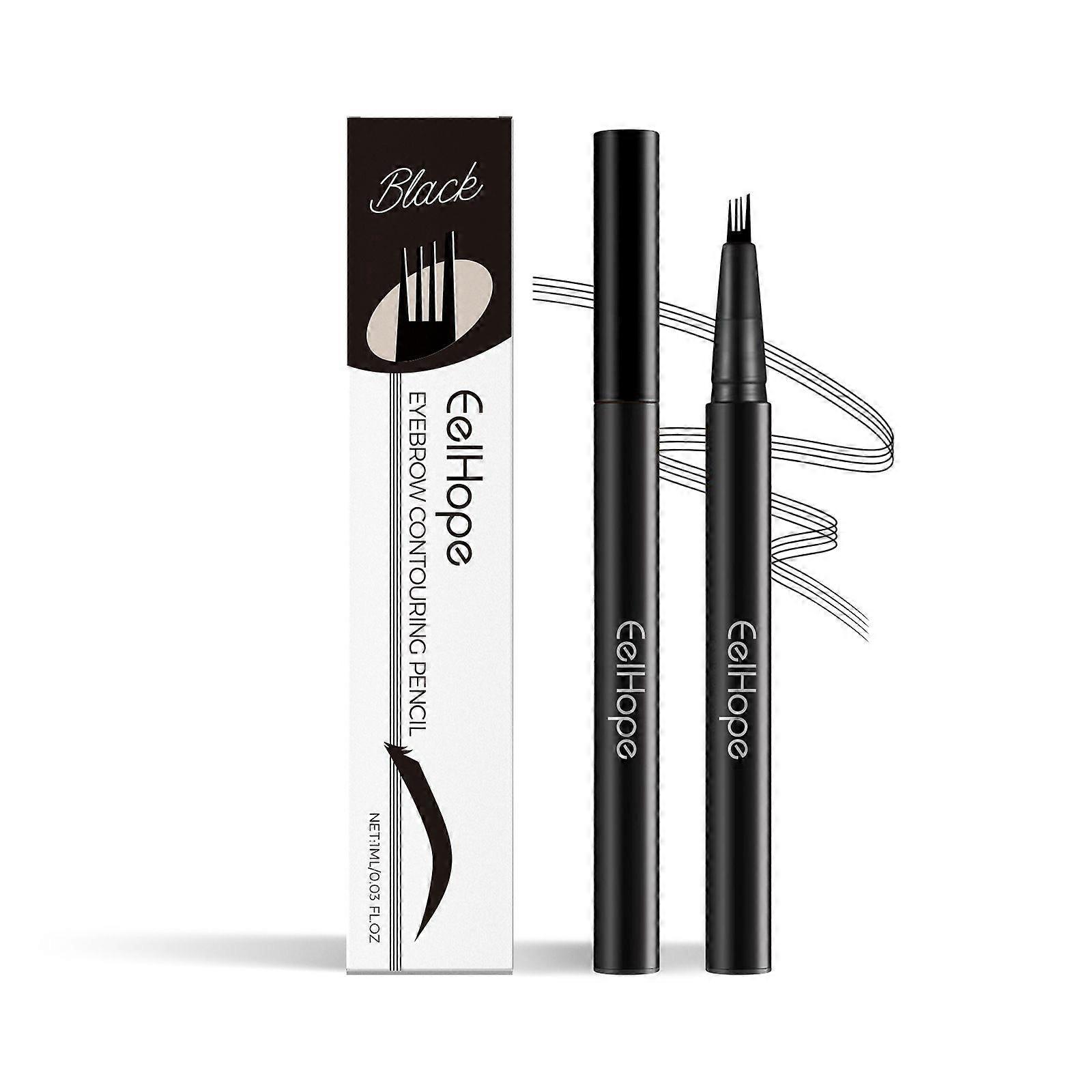 Eelhope Four Fork Eyebrow Pencil Micro Fork Tip Applicator Waterproof Sweat-Proof Eyebrow Pencil Moisturizing Nourishing Makeup