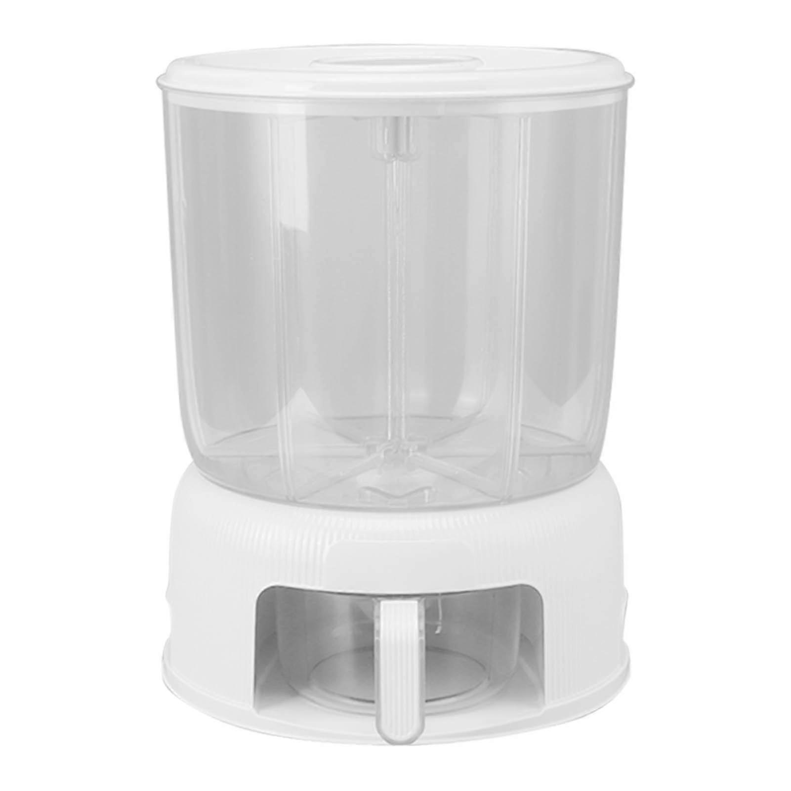 Grain Dispenser Multi Grids Large Capacity Food Grade Material Rice Bucket Rotation for Househeld Food Storage
