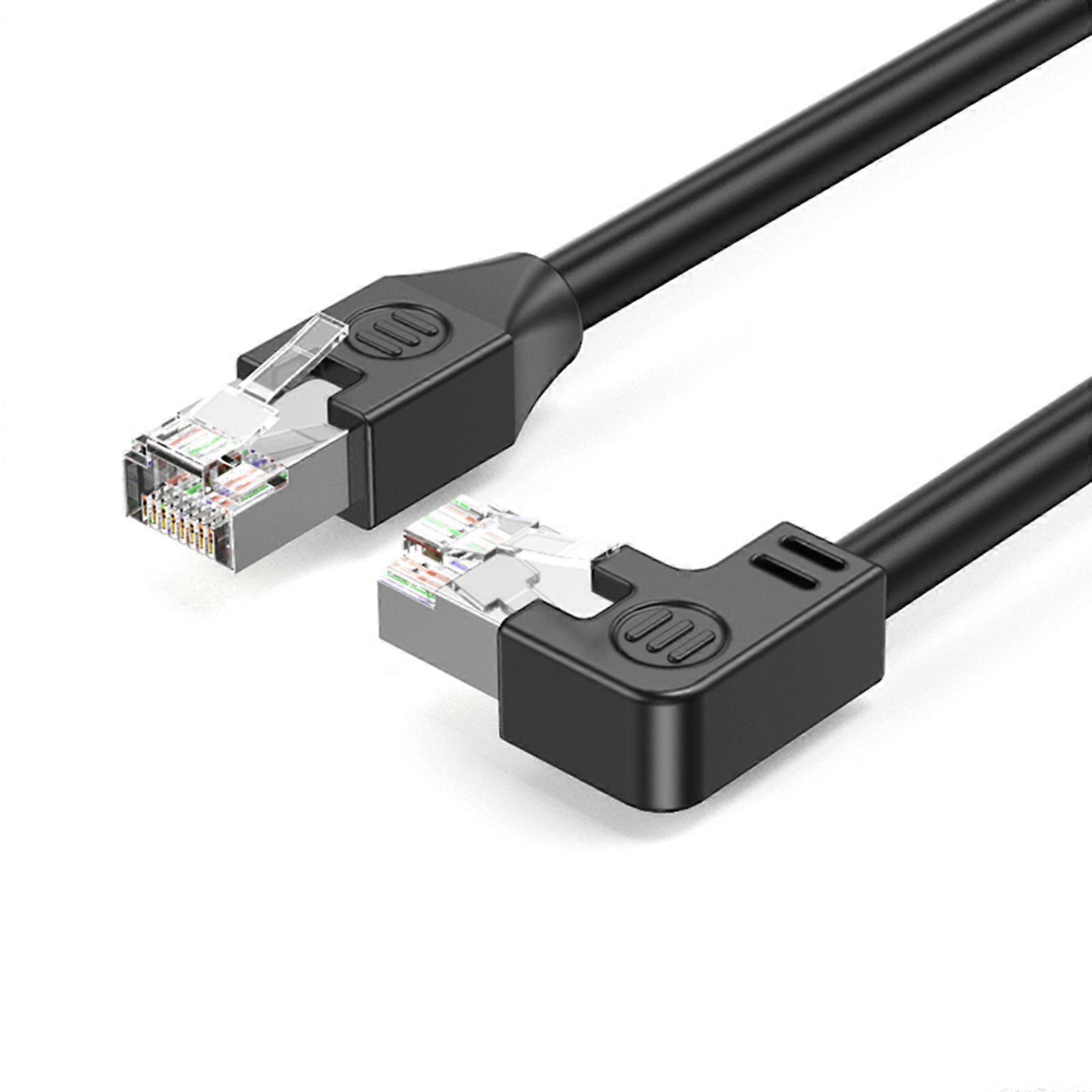 Cat5e Networking Cord with Angled RJ45 Connectors Flexible Cat5e Ethernet Networking Cable for Tight Space Electronics Multicolor