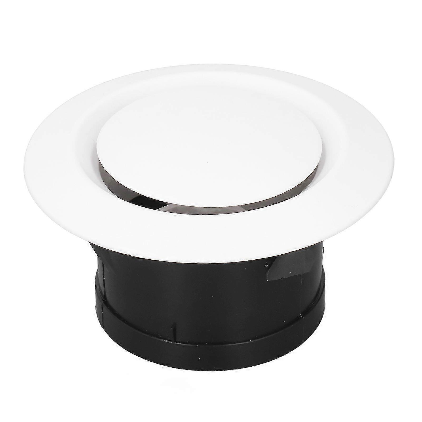 Adjustable Air Vent ABS Wall Mounted Flexible Space Saving Round Soffit Air Vent for Bathroom Library 4in