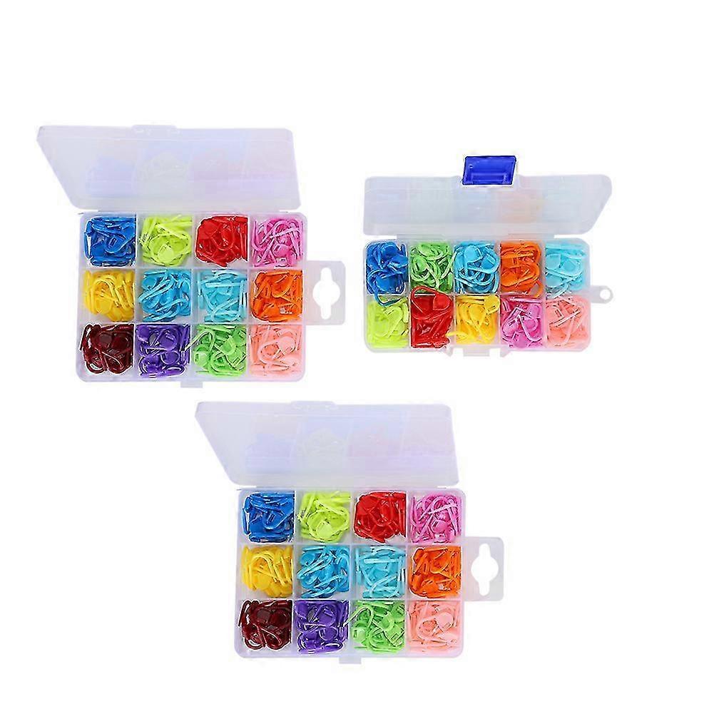 510Pcs Strikking Låsing Stitch Markører Hekle Farget Counter AntiSolution Plast Small Pin