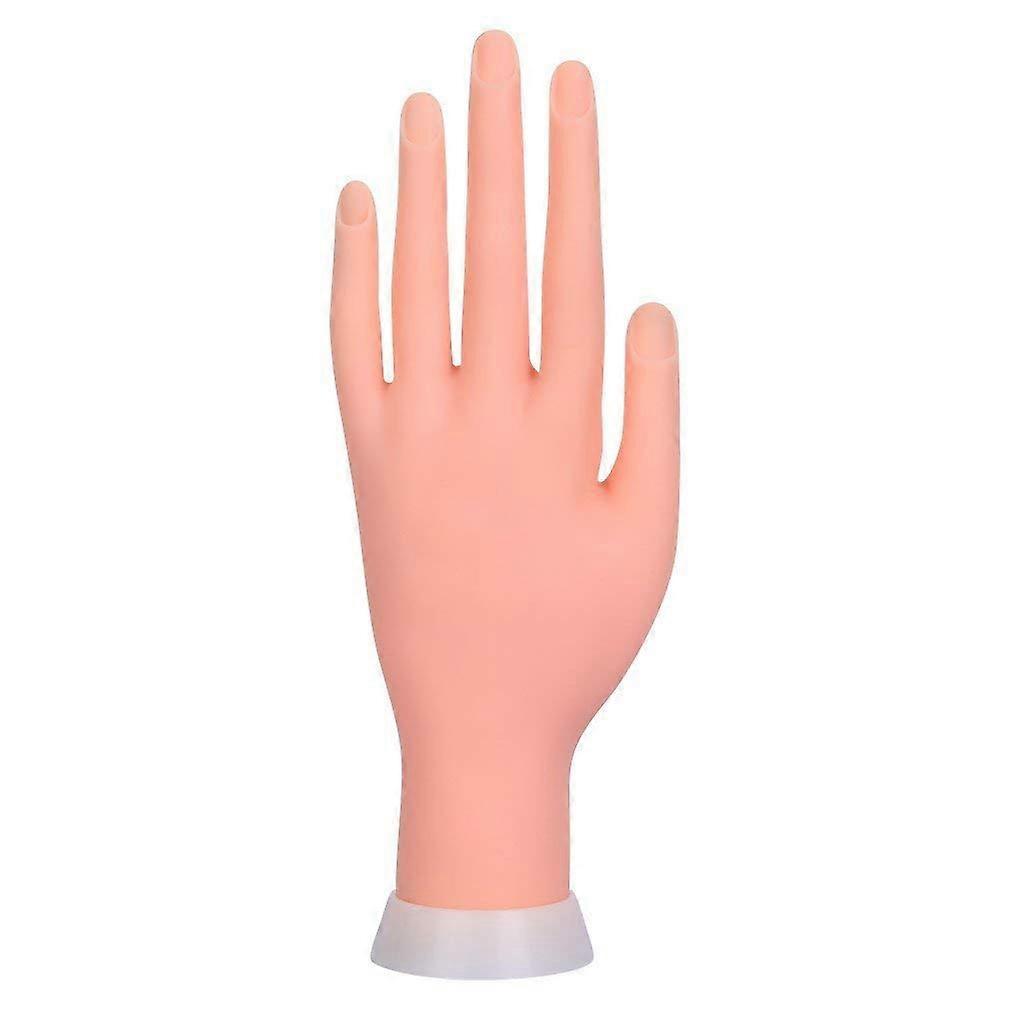 Professional Nail Art Training Kit, High Quality Silicone Soft Fake Hand for Flexible Movable Practice, Reusable for Salon and Home Use
