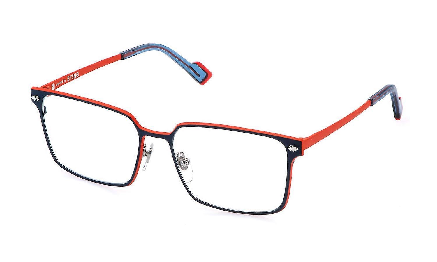 Eyewear Frames Sting VST553 08UH BLU AVIO OPACO C/PARTI COLORATE 56/16/145 MAN