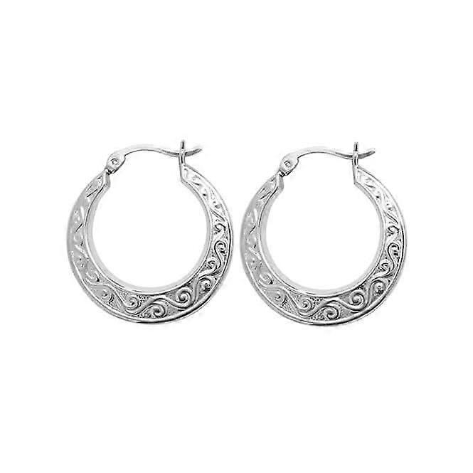 Acotis Silver Creole Earrings G51044