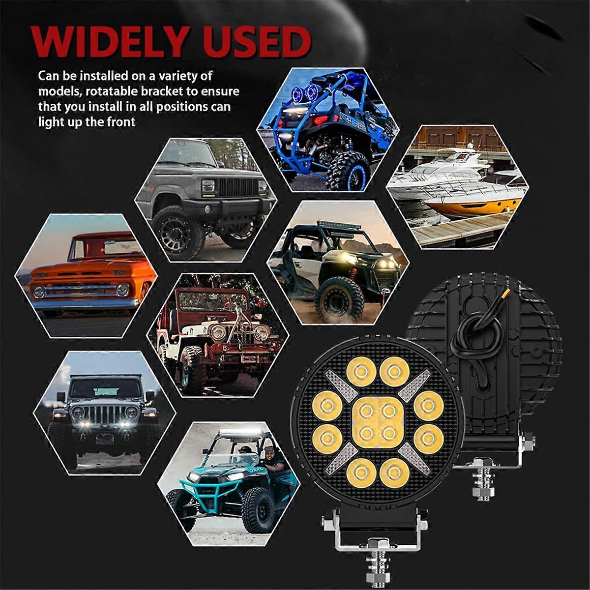 4 Inch Car LED Work Lights Round Day Running Lights for Truck ATV UTV