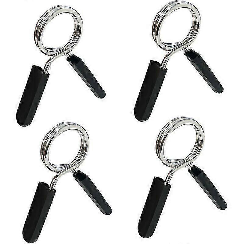 Spring Clamp Collars, 4 Pcs 28mm Dumbbell Clamps Weights Barbell Bar Locking Spring Clamp Bodybuilding with Handle for Gym Weightlifting and Strength
