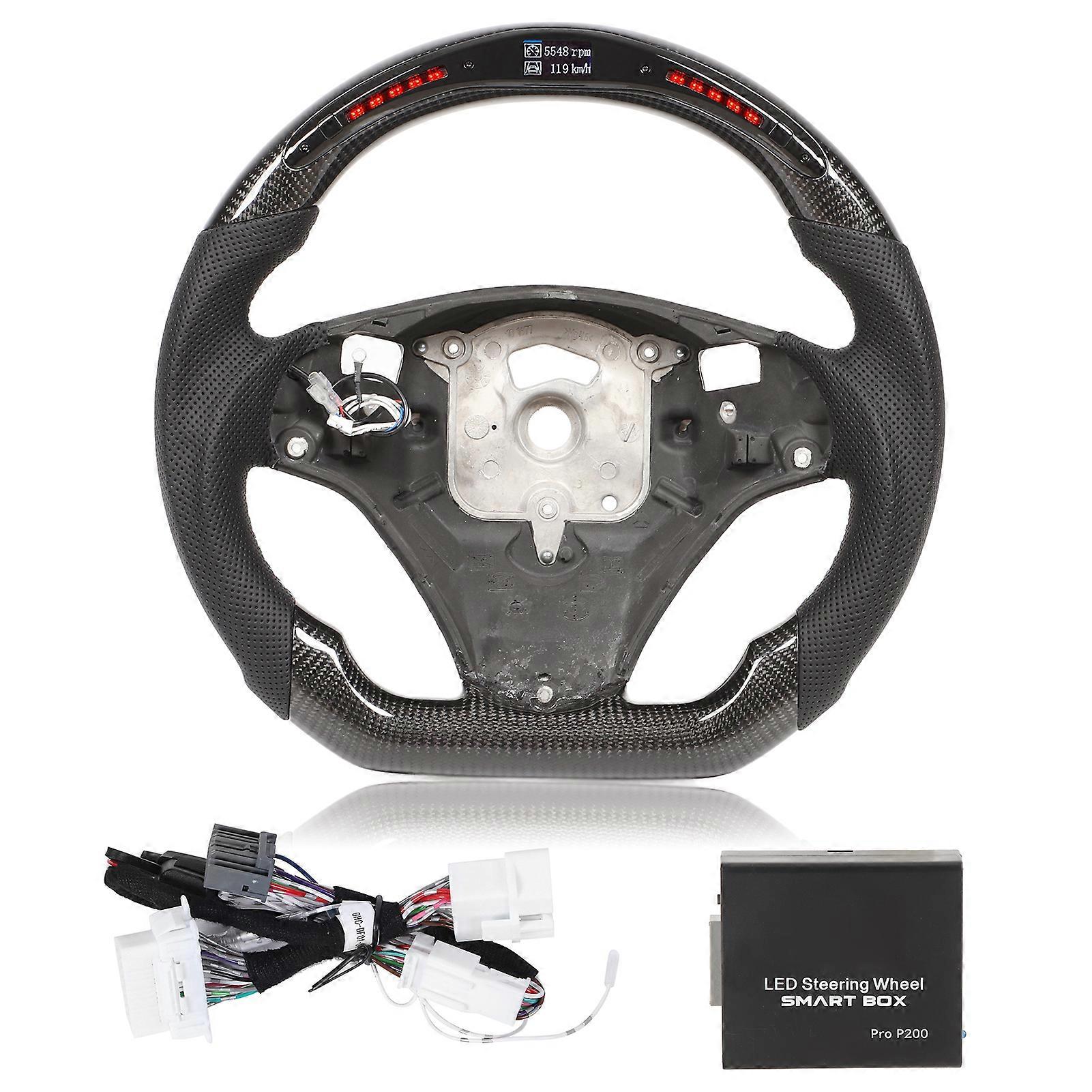 Carbon Fiber LED Display Shift Lights Steering Wheel Replacement for 1 3 Series E82 E90 E91 E92 E93