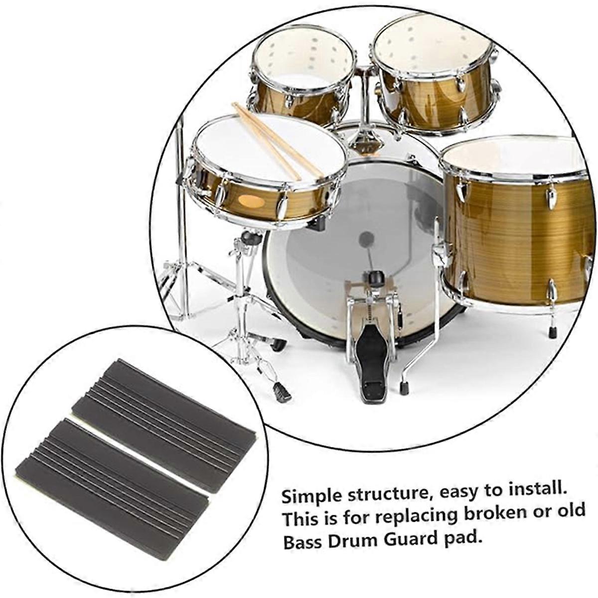Bass Drum Non-Slip Pad Jazz Drum Pedal Guards Kick Drum Pedal Pad