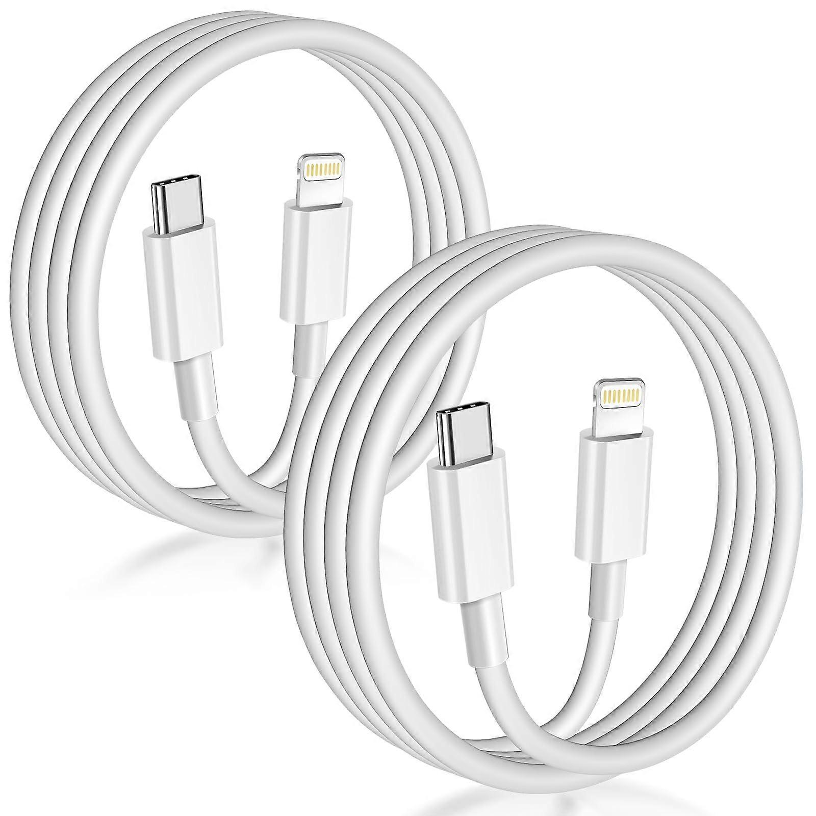 2 Pack Fast Charging Cables for iPhone Charging and Powering, 6ft