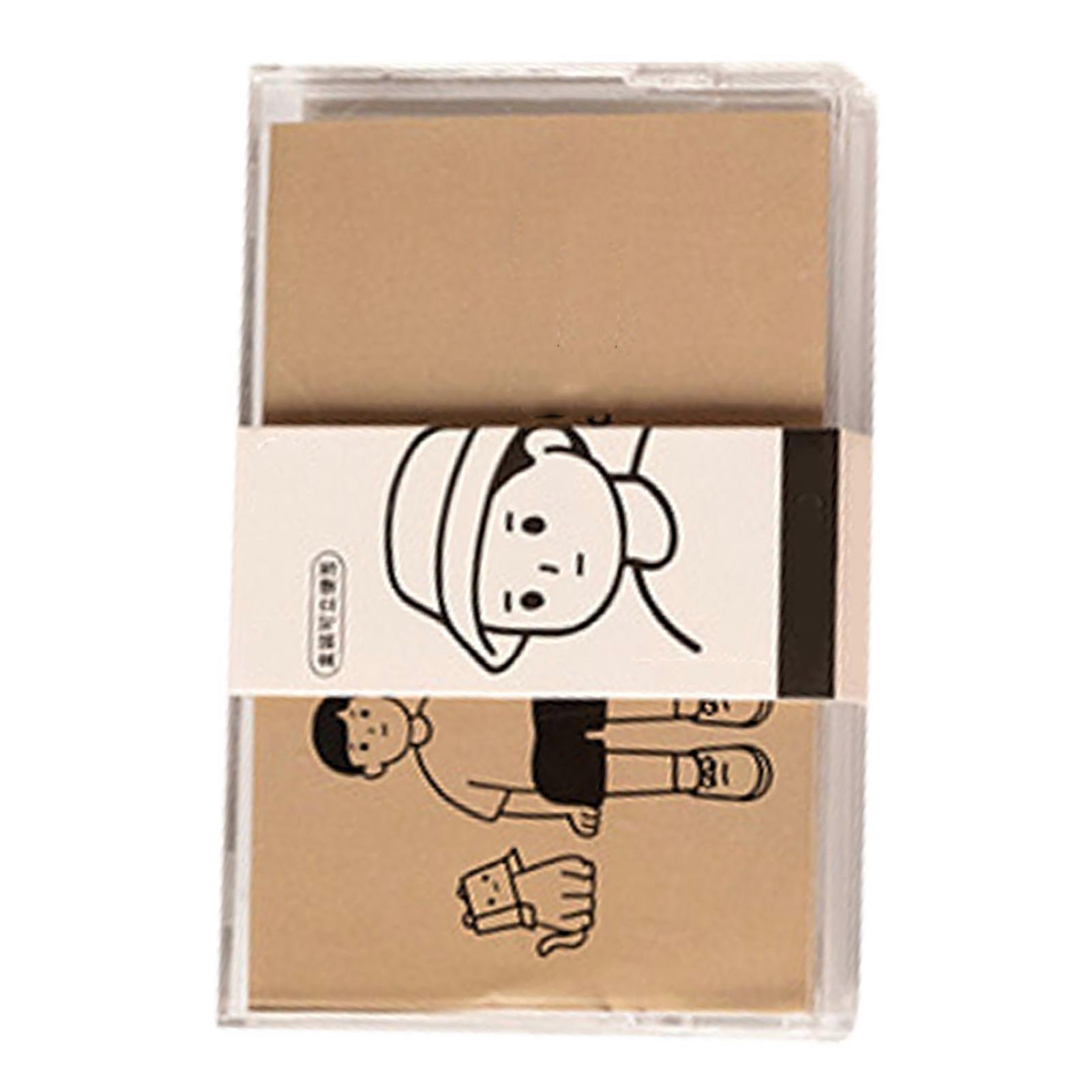 100 Sheets Mini Decorative Memo Paper Thicker Easy to Write Small Note Paper with Plastic Box for Student Take Notes Yellow 