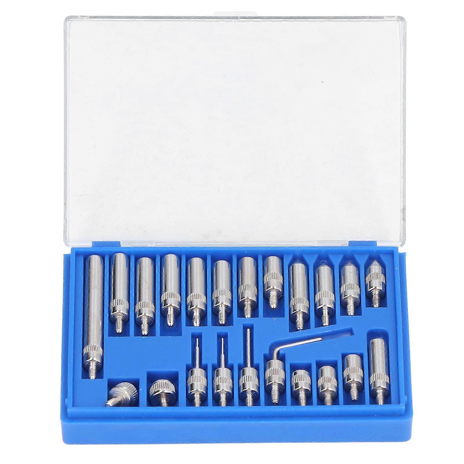 22Pcs Dial Indicator Points Carbide Probe Test End Tips with Storage Box UNF 4‑48 Thread