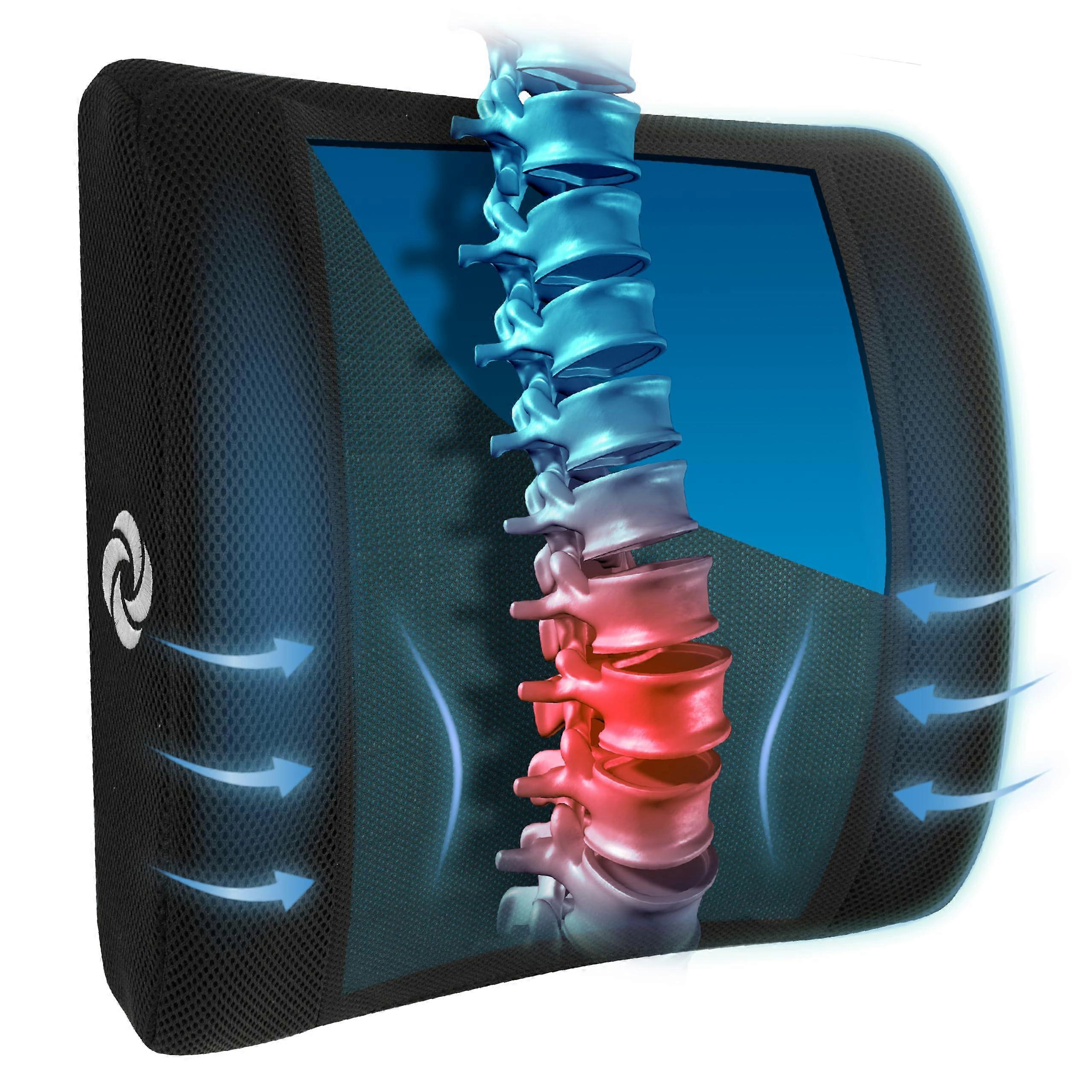Cooling gel memory foam lumbar support pillow for office chair